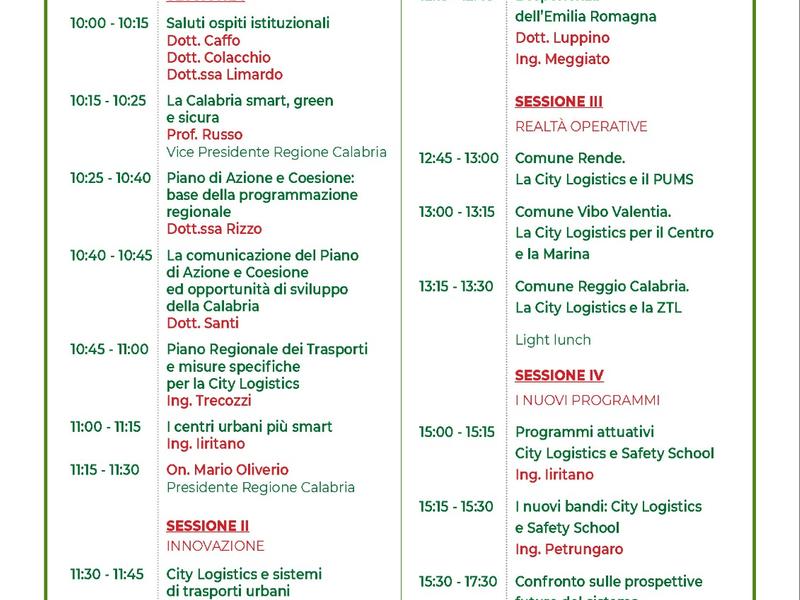 Seminario  sul tema: "I centri sono più smart con City Logistics e Safety School"