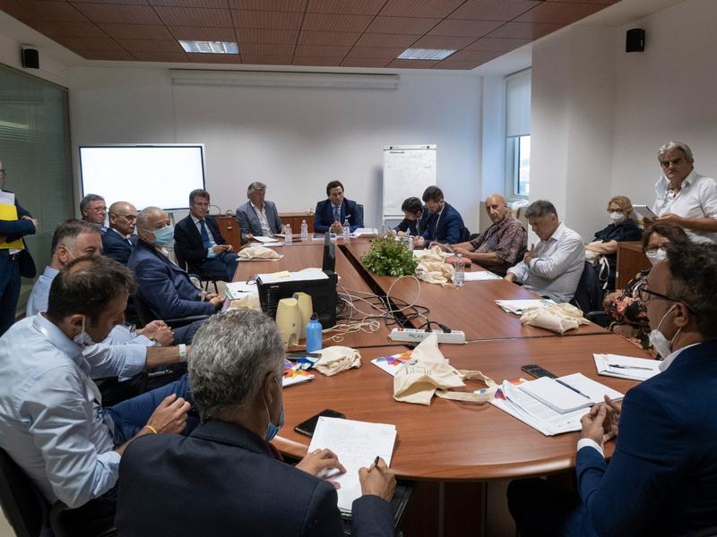 Un momento della riunione del Tavolo 7