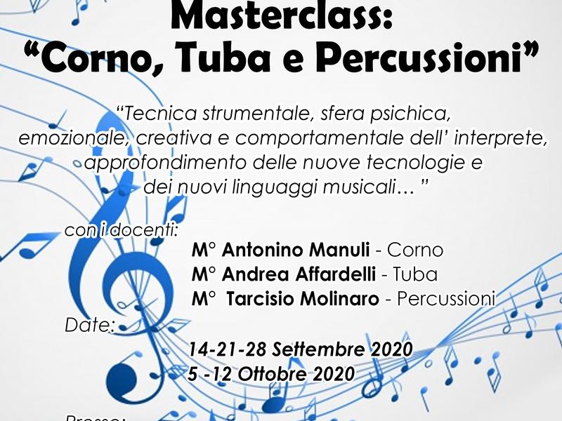 Masterclass "Corno, Tuba e Percussioni"
