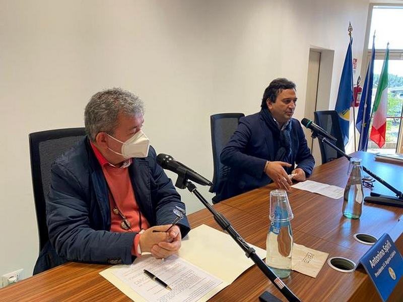 Il presidente Spirlì e l'assessore Orsomarso